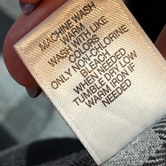 ROWM Black Gray buffalo plaid Checkered button Shirt Long Sleeve men 2XL Cotton - Picture 2 of 14